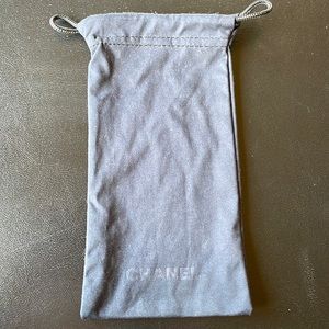 Chanel eyeglass sunglass drawstring bag case